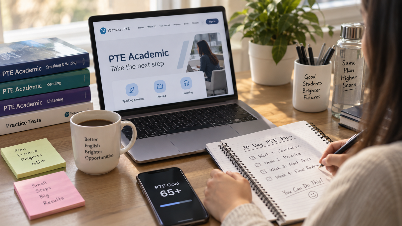 PTE Academic’te 65+ Nasıl Alınır? 30 Günlük Çalışma Programı